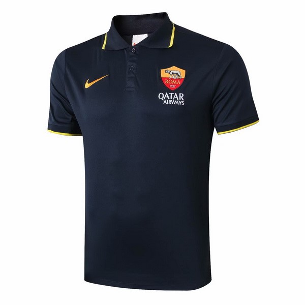 Polo AS Roma 2019 2020 Negro Amarillo